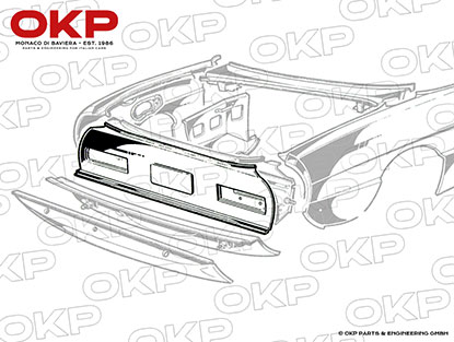 Heckblech Oberteil Fastback Spider bis Bj. 82