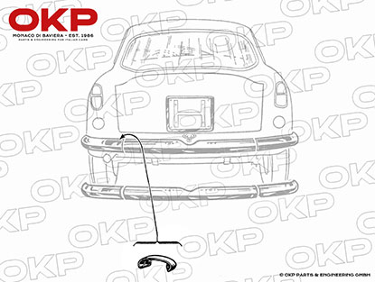 Satz (2) Abstandhalter Stoßstange Chrom 750/101 Sprint