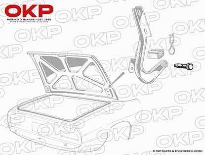 Scharnierbolzen Kofferdeckel 1300 - 2000 Spider