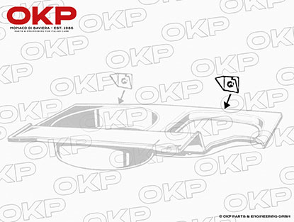 Stoßstangenhalter hinten links 1300 - 2000 GT Bertone