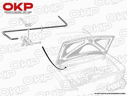 Satz (2) Drehstäbe Kofferdeckel Alfa GT Bertone