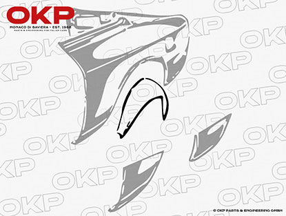 Radlaufblech hinten Bertone GT / GTV 2. Serie links