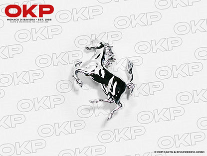 Emblem Ferrari Pferd chrom (klein) 45mm