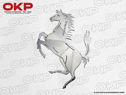 Emblem Ferrari Pferd chrom groß 110mm 1. Serie