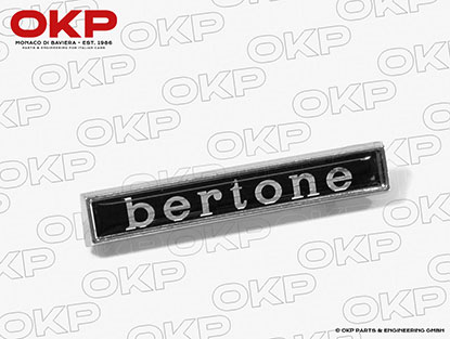 Emblem  Bertone 90 x 14mm Lamborghini / Alfa Romeo