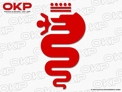 Sticker Alfa snake red (53cm)