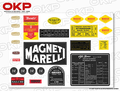 Satz (25) Aufkleber 101.23 Giulia Spider 