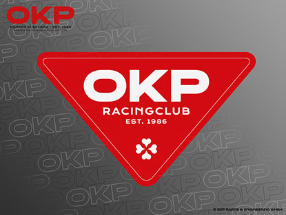 Aufkleber OKP RACING CLUB 200 x 105mm ROT