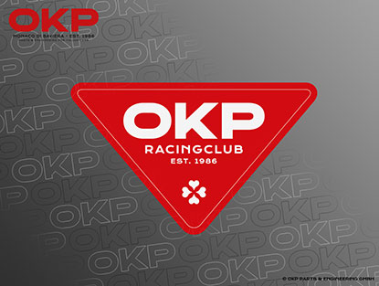 Aufkleber OKP RACING CLUB 160 x 95mm ROT