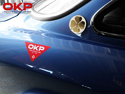 Sticker OKP RACING CLUB  160 x 95mm RED