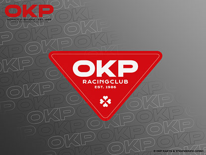 Aufkleber OKP RACING CLUB 120 x 70mm ROT 