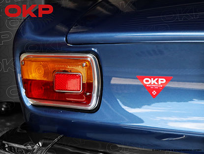 Sticker OKP RACING CLUB  80 x 45mm RED