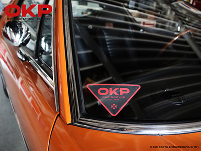 Sticker OKP RACING CLUB 120 x 70mm RED inside