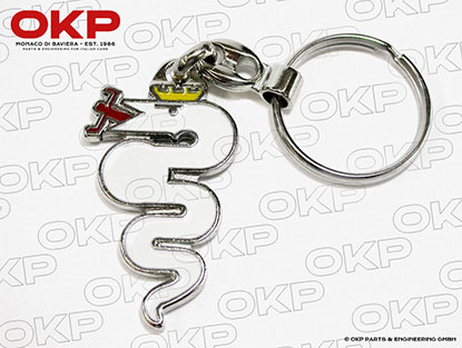 Key fob Alfa snake white