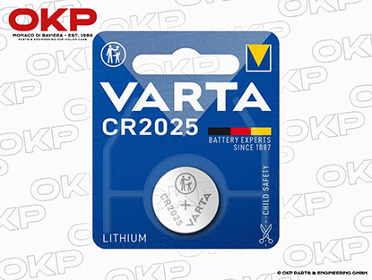 Batterie CR2025 Varta Knopfzelle 160mAh Lithium