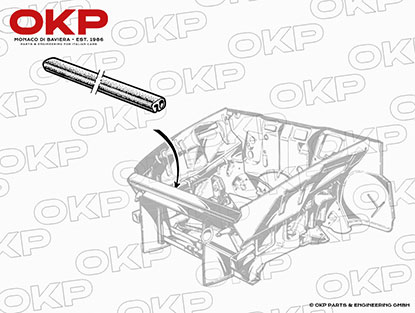 Dichtung Motorraum Kühler seitlich Bertone GT / GTV