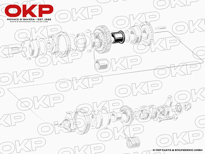 Abstandsbuchse Zahnrad 1. Gang 101 + 105 / 115
