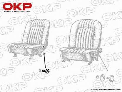 Schraube Sitzlehne innen (Schlitz) 1300 - 1600 GT Junior