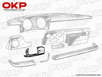 Abdeckung Zündschloss / Lenksäule Spider 1970 - 78