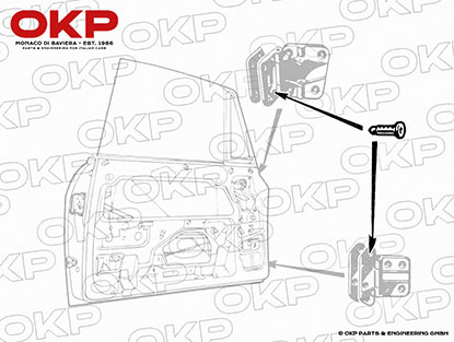 Door hinge bolt set (8) GT Bertone