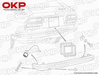 Abstandstück Stoßstange hinten Alfetta GT / GTV