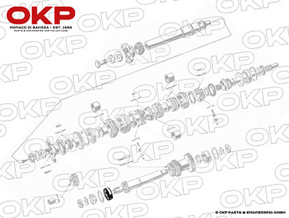 Transmission bearing centre / rear layshaft Alfa 1900