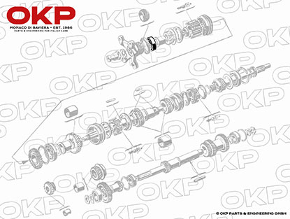 Transmission bearing rear main shaft Alfa 1900 (5-gear)