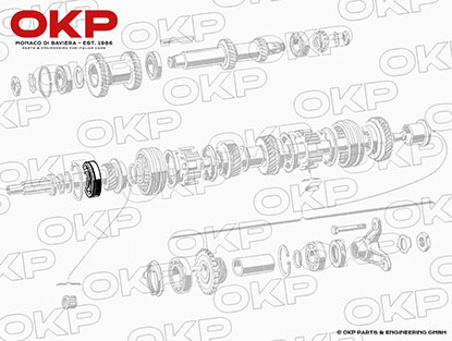 Getriebelager Hauptwelle vorne 1300cc 750 Giulietta