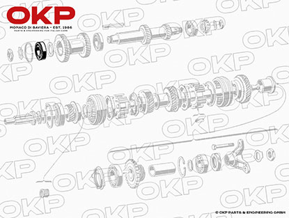 Getriebelager Vorgelegewelle vorne 1300cc 750 Giulietta