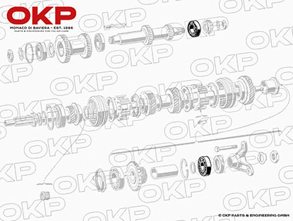 Getriebelager Haupt- / Vorgelegewelle hinten 750 Giulietta