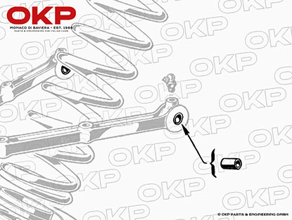 Buchse für Achsschenkelbolzen unten 750 Giulietta