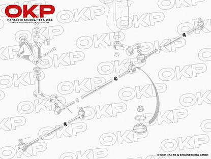 Track rod end lock nut - Right hand thread 105 / 115 / 101