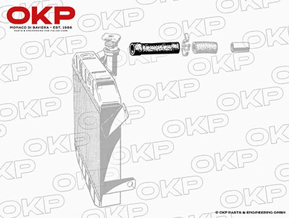 Kühlerschlauch oben Giulietta Sprint / TI 750 / 101