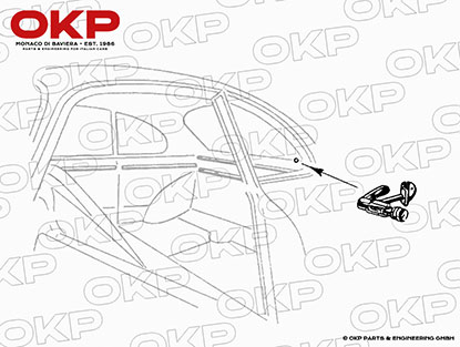 Satz Öffner für Ausstellfenster hinten Giulietta Sprint / SS