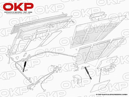 Haubenlift Haube vorne / hinten / Motor Ferrari Mondial