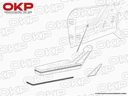 Chromleiste für Armlehne 2000 GTV / Spider Bj. 78 - 89