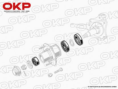 Wheel bearing kit front  Alfa 2600 Sprint / Spider