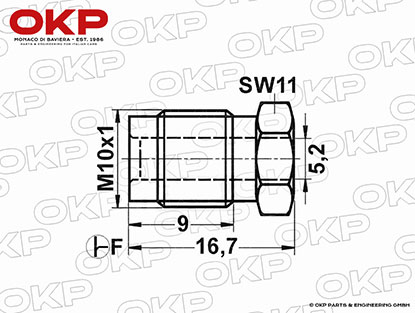 Überwurfschraube Bremsleitung M10x1 SW11