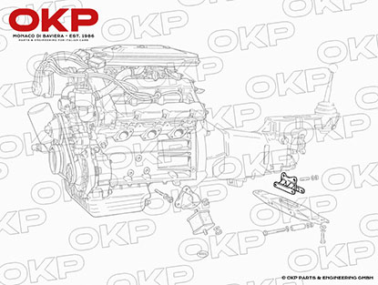 Getriebeaufhängung Fiat Dino 2000 Coupe / Spider