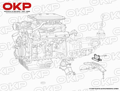 Getriebeaufhängung Fiat Dino 2400 Coupe / Spider