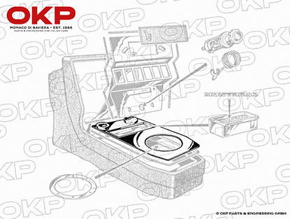 Mittelkonsole Unterteil Kunststoff Alfa Romeo Montreal