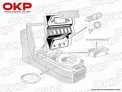 Mittelkonsole Oberteil Metall Alfa Romeo Montreal