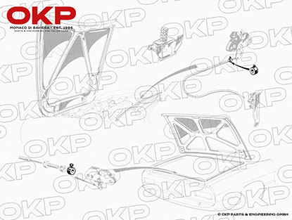 Raccordo cavo cofano / baule GT Bertone / Spider