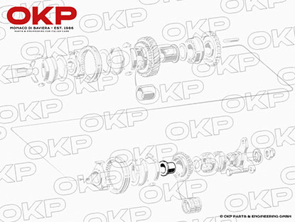 Abstandsbuchse Zahnrad 5. Gang 2000cc 105 / 101/2600