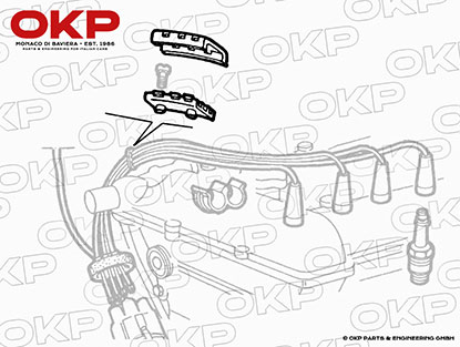 Halter für Zündkabel Ventildeckel Spider IE 2000 / 75 IE