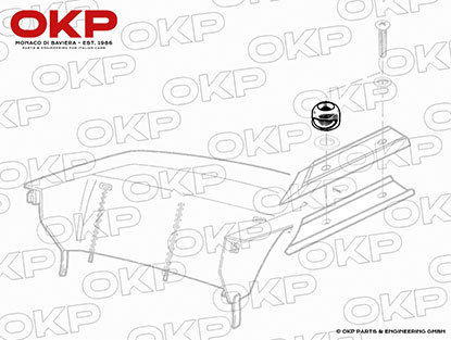 Halter für Hardtop / Persenning Spider Bj. 86 - 93