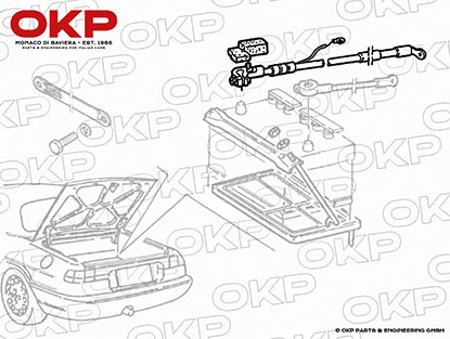 Batterie (plus Pol) Anschlusskabel Kofferraum Alfa Spider