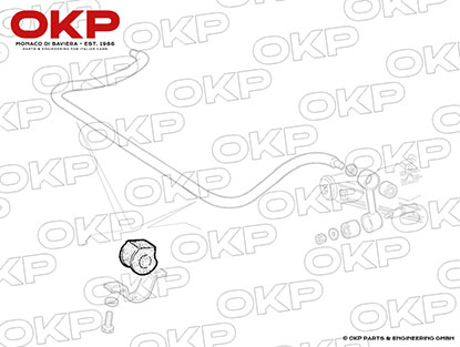 Stabigummi vorne Alfetta + GTV + 75 (22mm)