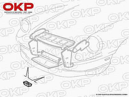 Front panel / bumper rubber spacer 1600 - 2000 Spider