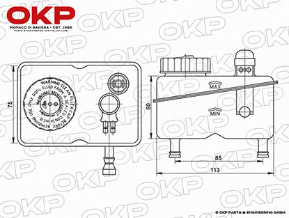 Bremsflüssigkeitsbehälter Spider ab Bj. 80 + 75 TS / V6
